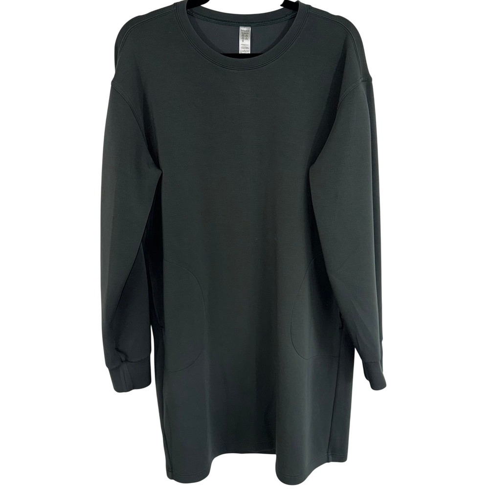 Spanx AirEssentials Crewneck Dress XL Dark Green Long Sleeve Athleisure Travel